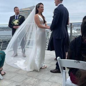 Wedding Veil Cathedral Length Ivory